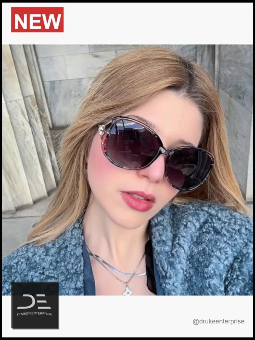 Oversized Polarized Sunglasses for Women UV Protection Retro Cat Eye Shades